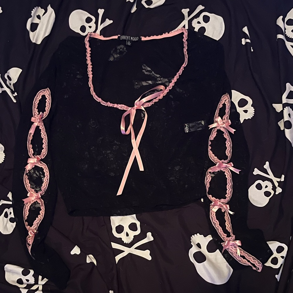 Current Mood Lace Long Slevee